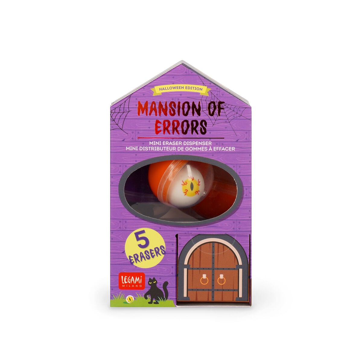 Legami Mini-Radiergummispender - Mansion of Errors - Halloween