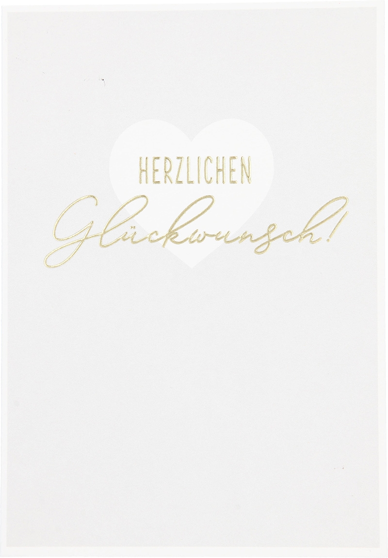 Besonders schön Klappkarte mit Naturpapier-Umschlag - 048 - "HERZLICHEN Glückwunsch!"