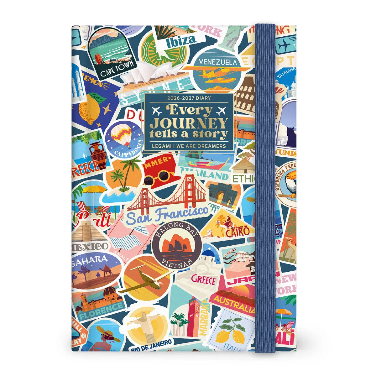 LEGAMI 16-Monats Tagesplaner 2027 - Travel stickers - Medium