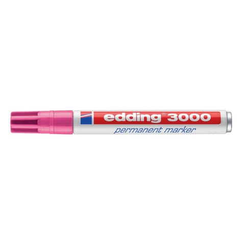 edding Permanentmarker 3000, Rundspitze, nachfüllbar, 1,5-3mm, rosa