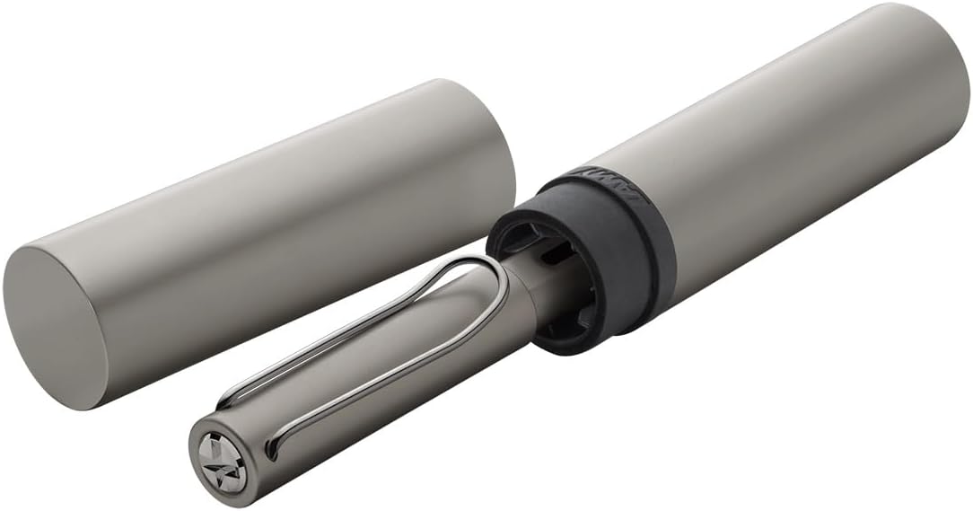 Lamy Lx edler Füllhalter aus Aluminium, Ruthenium Farbe, Feder M, inkl. Tintenpatrone