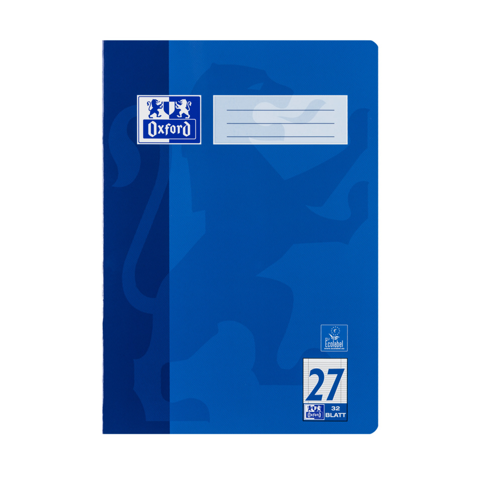 Oxford Heft, A4, 90g/m², 32 Blatt, Lin.27, liniert mit Rand