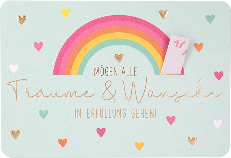 Kunterbunt Klappkarte 024 - Mögen alle Träume & Wünsche in... Kunterbunt Klappkarte 024 - Mögen alle Träume & Wünsche in...