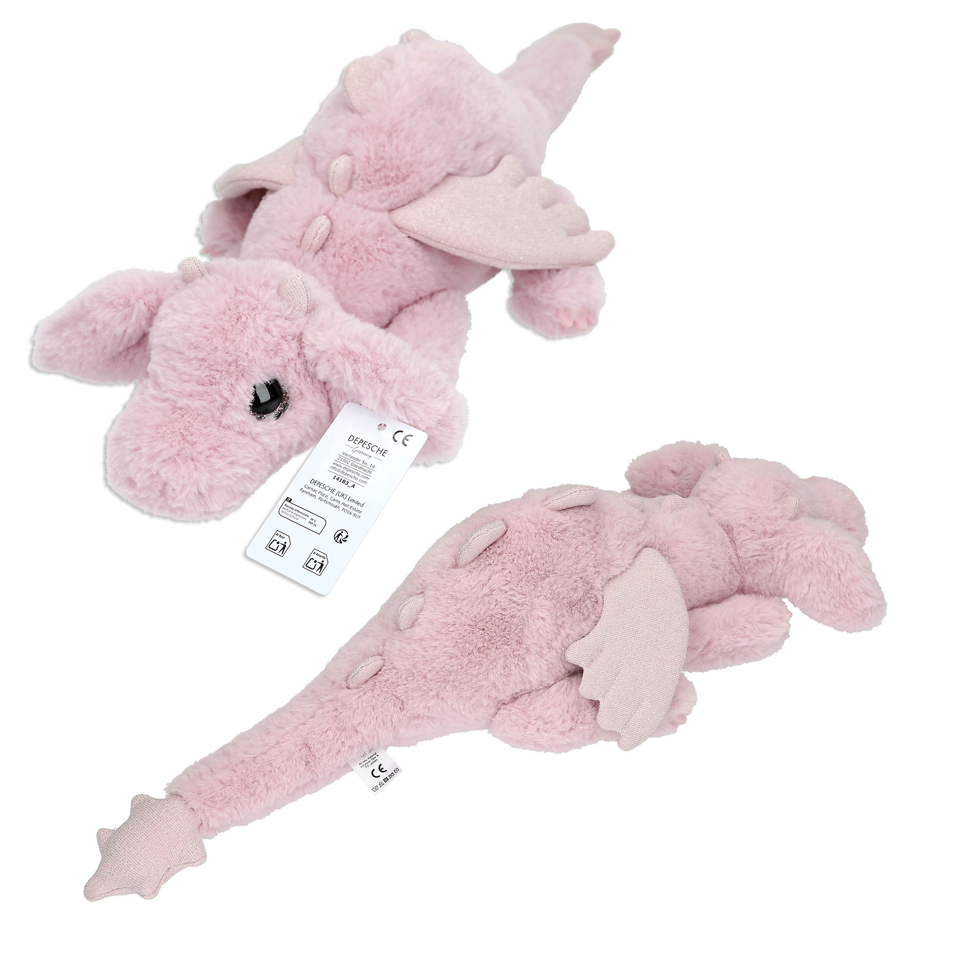 Snukis Plüsch Drache, Farbe: rosa