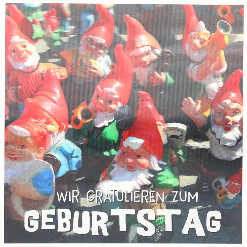 3D Musikkarte quadratisch - 037 - "Wir gratulieren zum Geburtstag"