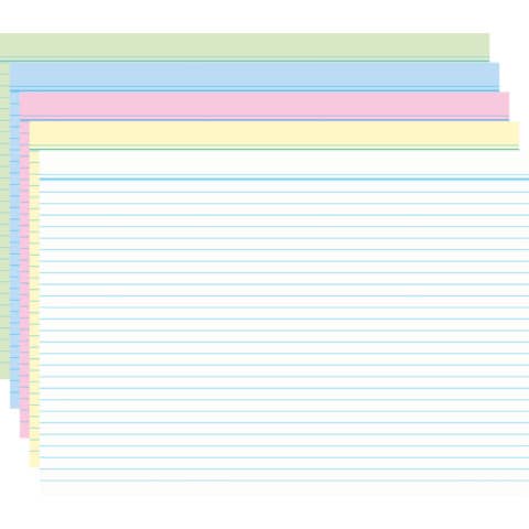 RNK Karteikarte, A7, 170g/m², liniert, 100 Stück, sortiert