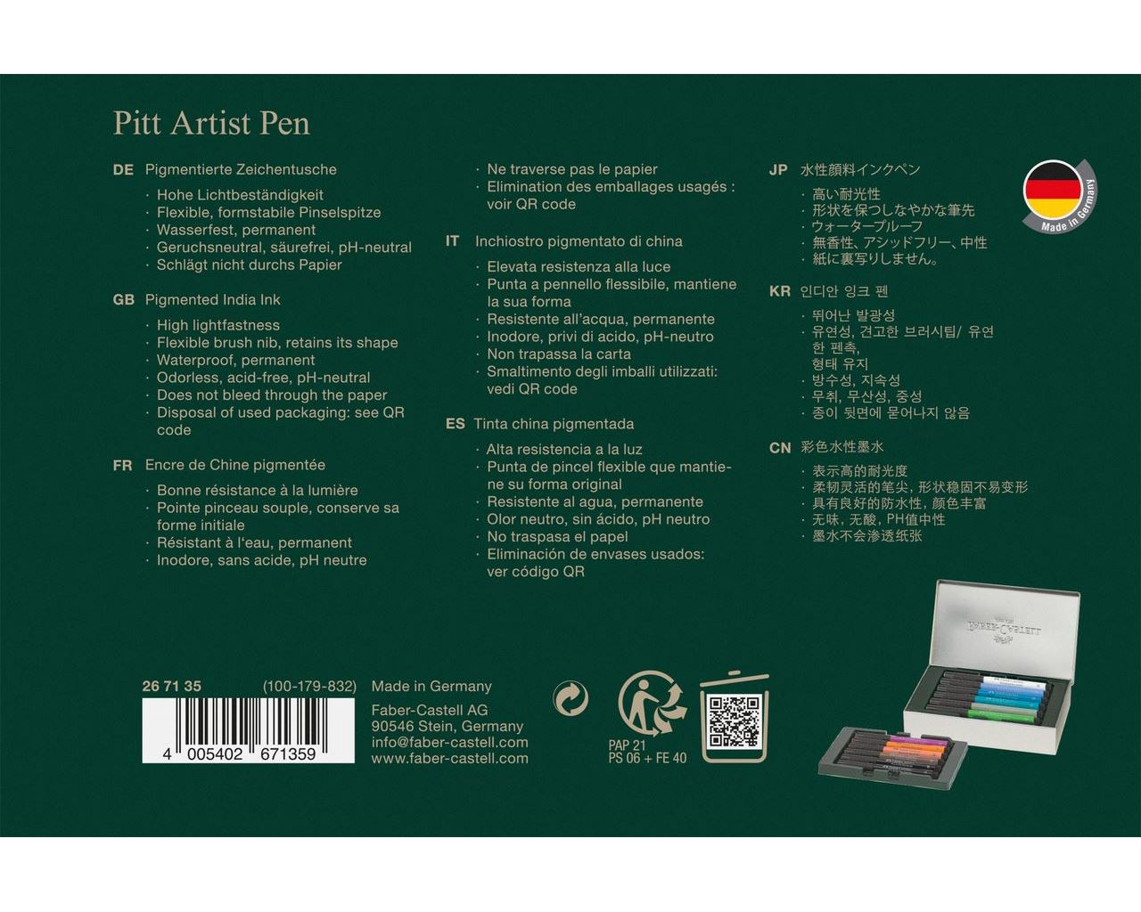 Faber-Castell Tuschestift - Pitt Artist Pen - Geschenkset 12-teilig - New York
