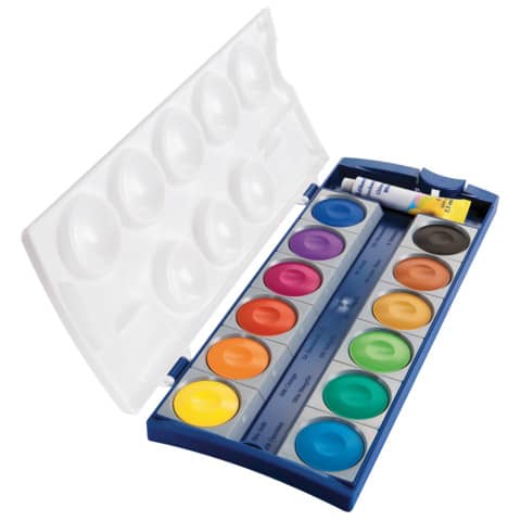 Pelikan Deckfarbkasten, 12 Farben, blau