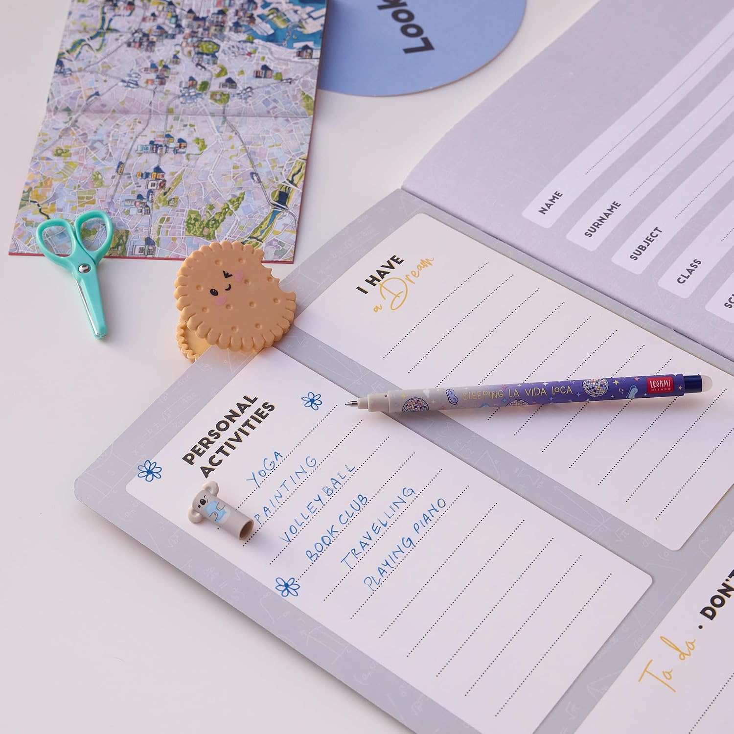 Legami Koala 3er-Set - löschbarer Gelstift, Lovely Friends & Kawaii