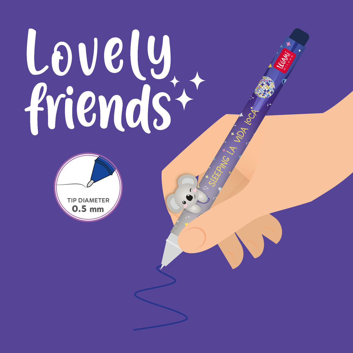 Legami Lovely Friends Gelstift - Koala "Sleeping la Vida Loca"