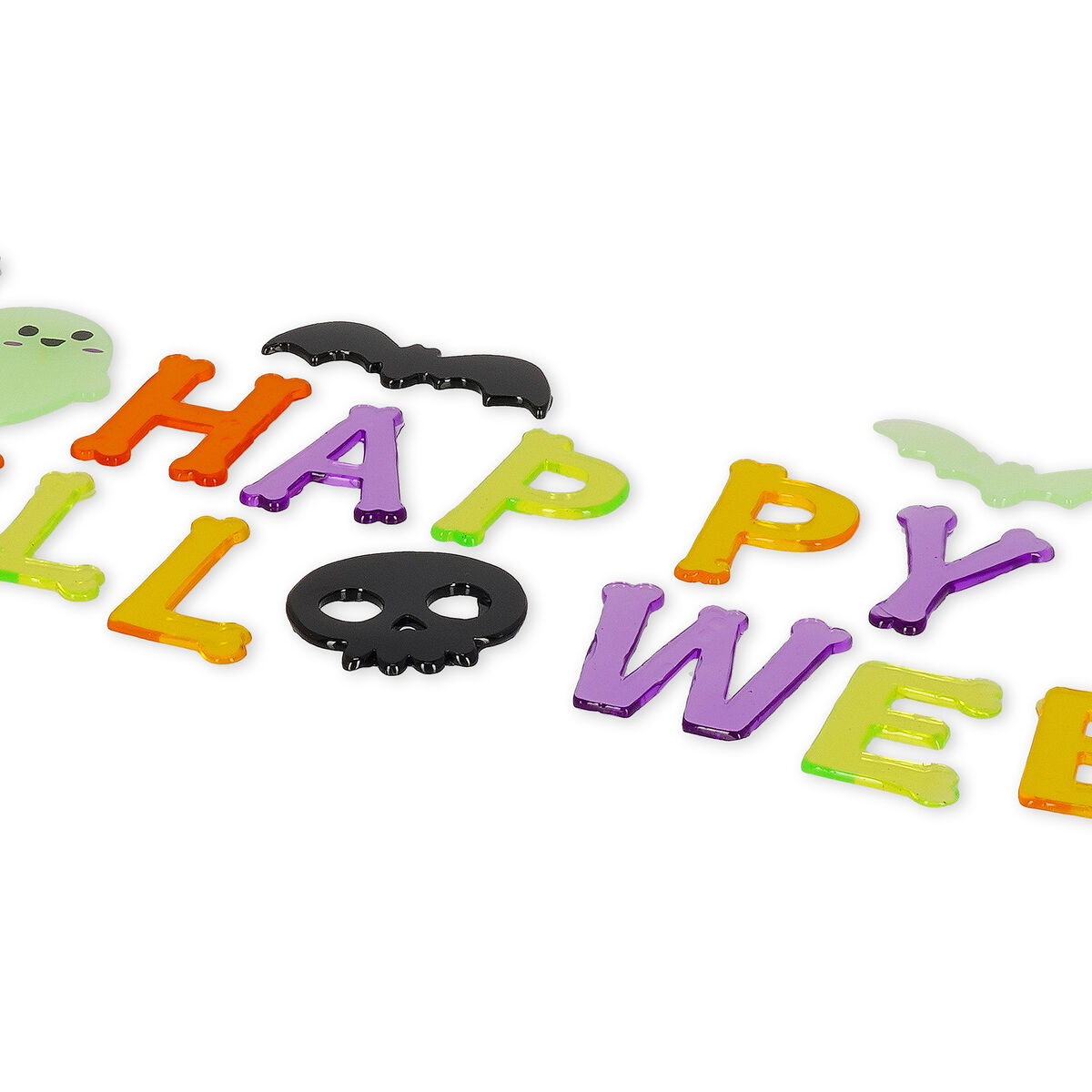 Legami Set mit 29 Gel-Fensteraufklebern - Windo-Glow - Happy Halloween & Spinnennetz