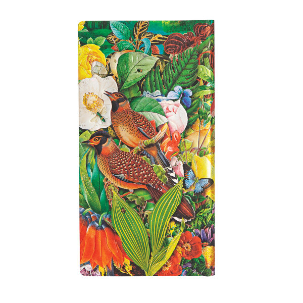 paperblanks Notizbuch - Garten im Mondschein - Mirrored Garden - Slim - Liniert