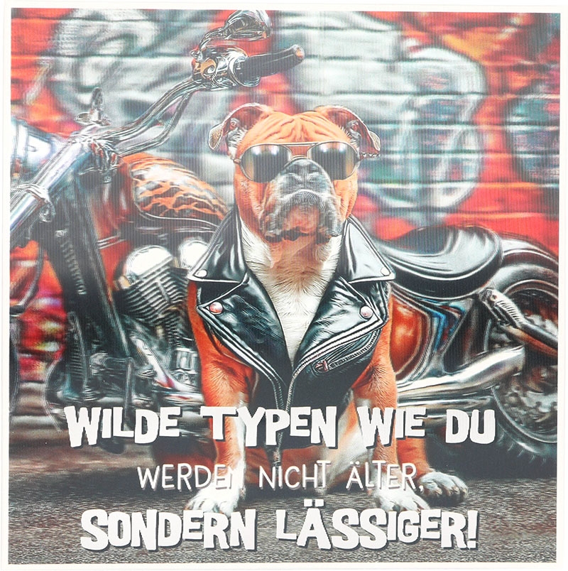 3D Musikkarte quadratisch - 052 - "Wilde Typen wie du werden nicht..."