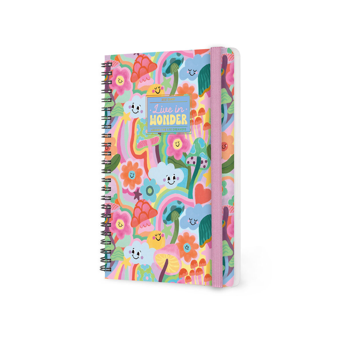 Legami 12-Month Spiral-Bound Weekly Diary Large „Mushrooms“ – 2027