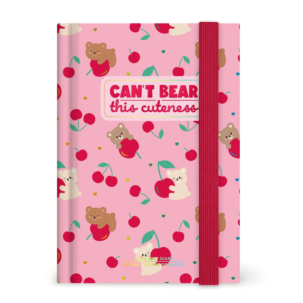 LEGAMI 16-Monats Tagesplaner 2027 - Pink Teddy Bear - Small