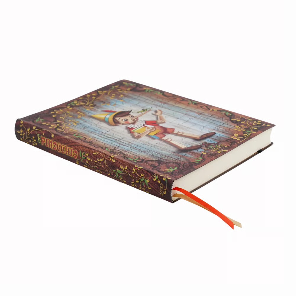 Paperblanks 2027 Carlo Collodi, Pinocchio Softcover Ultra Tagesüberblick 12-Monatskalender