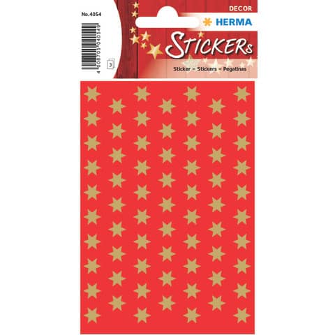 HERMA 4054 Sticker Sterne, Ø8mm, 201 Stück, gold HERMA