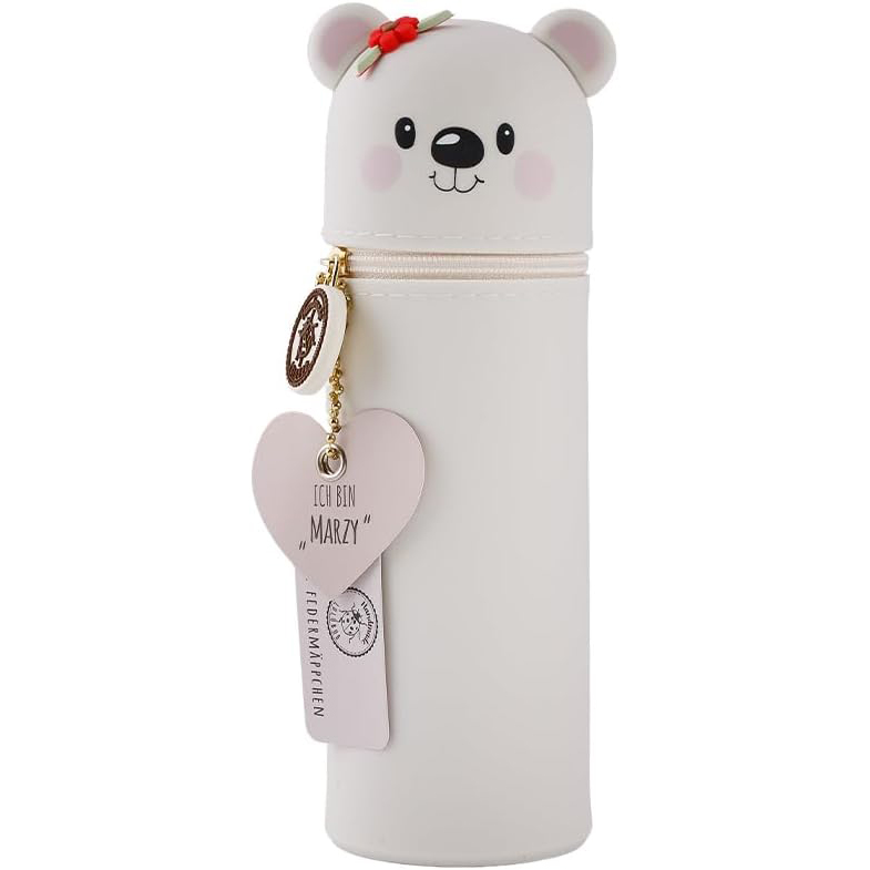 Lulubug Silikon - Federmäppchen - Motiv: Eisbär Marzy