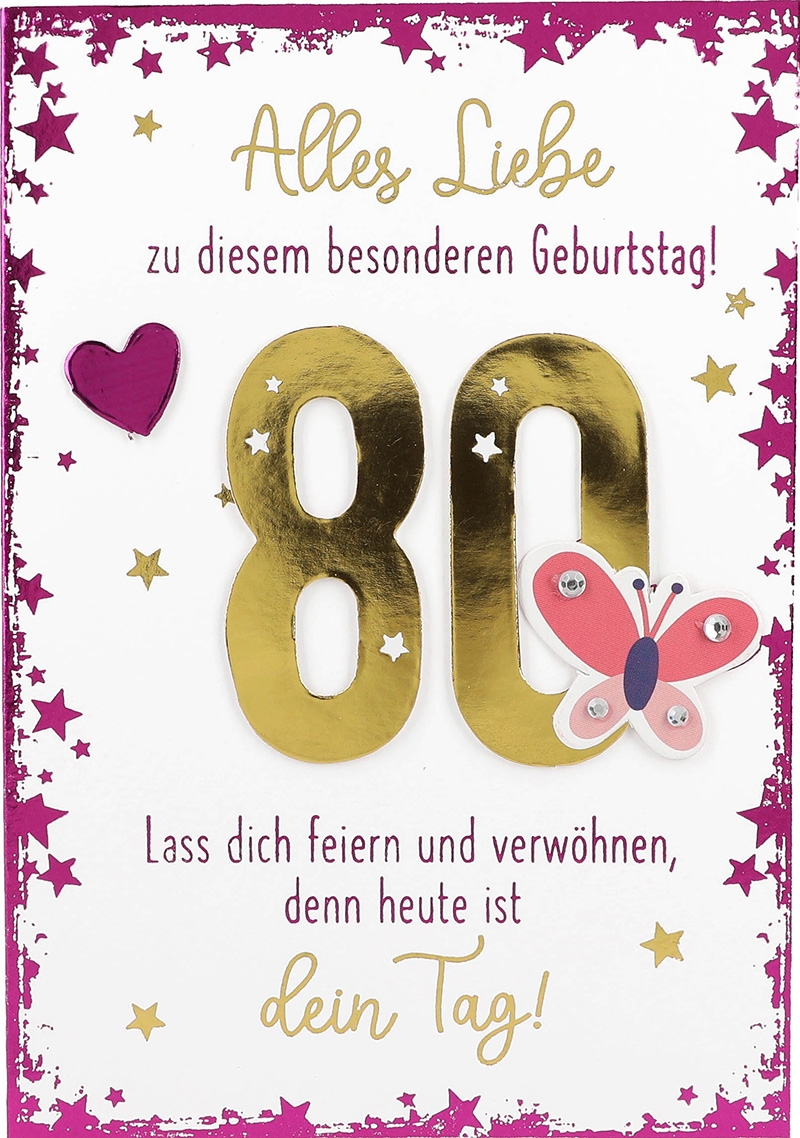 Elegance Klappkarten 012 - 80 -  Alles Liebe zu diesem besonderen... Elegance Klappkarten 012 - 80 -  Alles Liebe zu diesem besonderen...