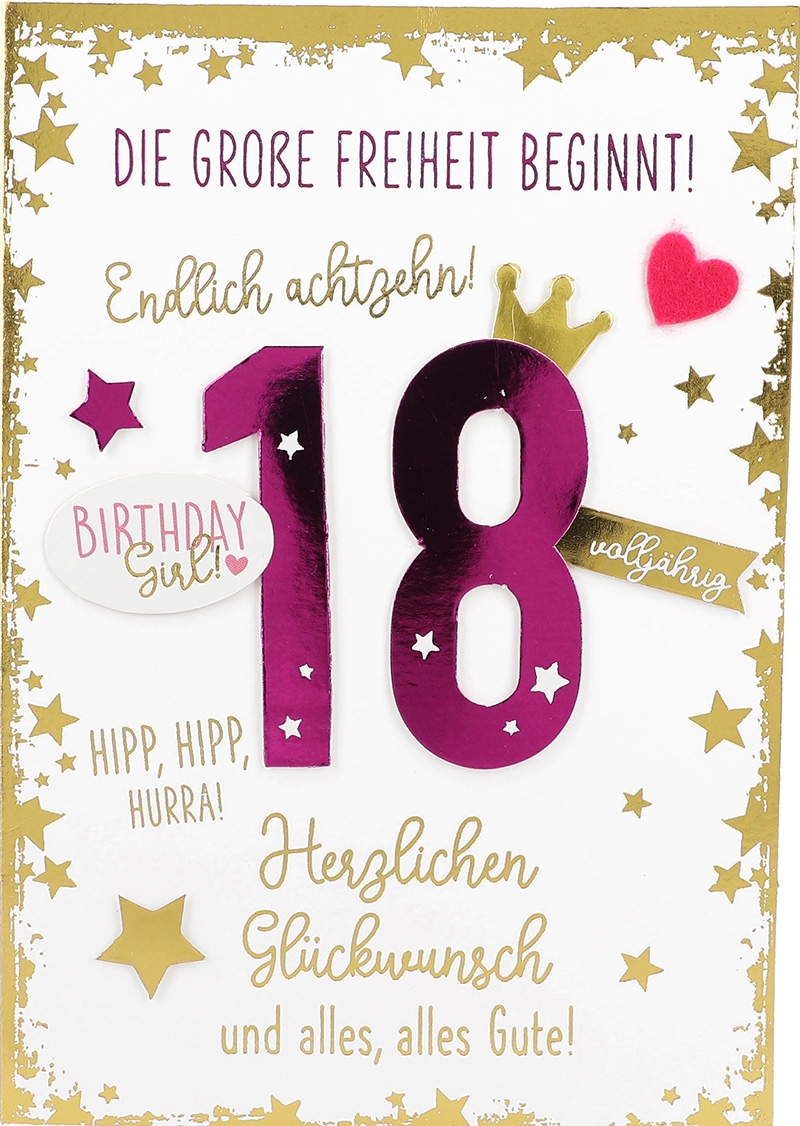 Elegance Klappkarten 002 - 18 - Die große Freiheit beginnt! Endlich Elegance Klappkarten 002 - 18 - Die große Freiheit beginnt! Endlich