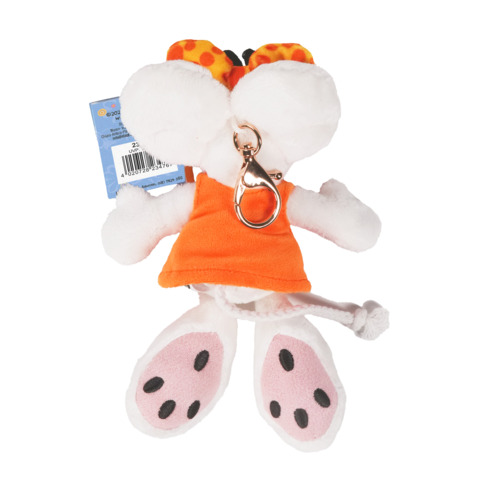 Diddl Schlüsselanhänger Diddlina mit Kleid, 15 cm, Plüsch, orange