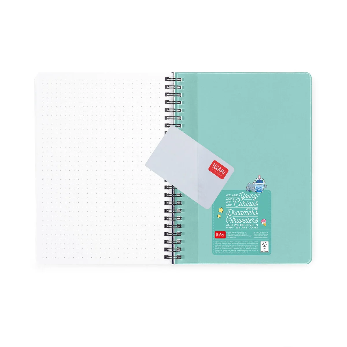 Legami 12-Month Spiral-Bound Weekly Diary Large „Kitty Bubble Tea“ – 2027