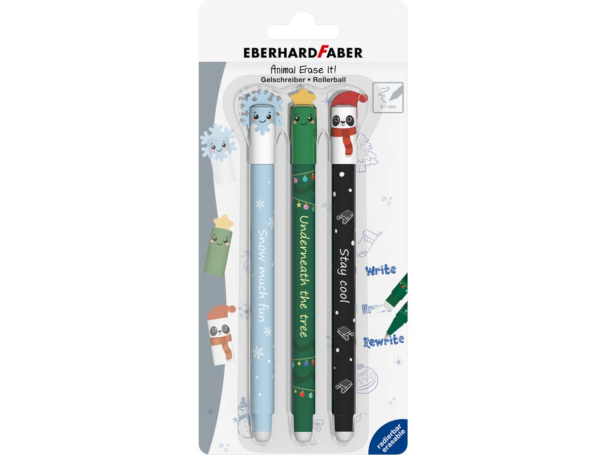 Eberhard Faber Animal Erase it! Gelschreiber Winter Edition – limitiert, im Blister