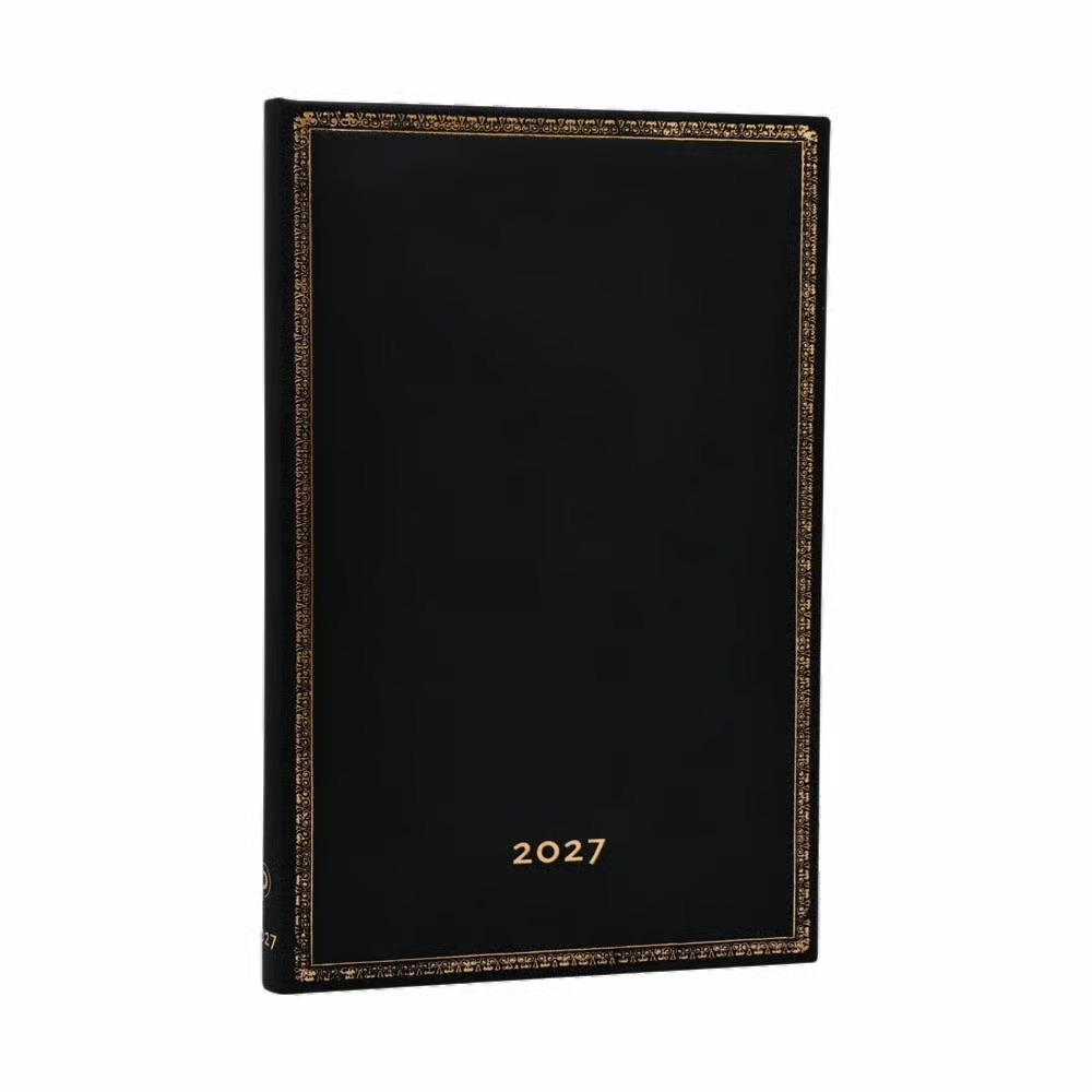 Paperblanks 2027 Black Edition Hardcover Maxi Horizontal 12-Monatskalender