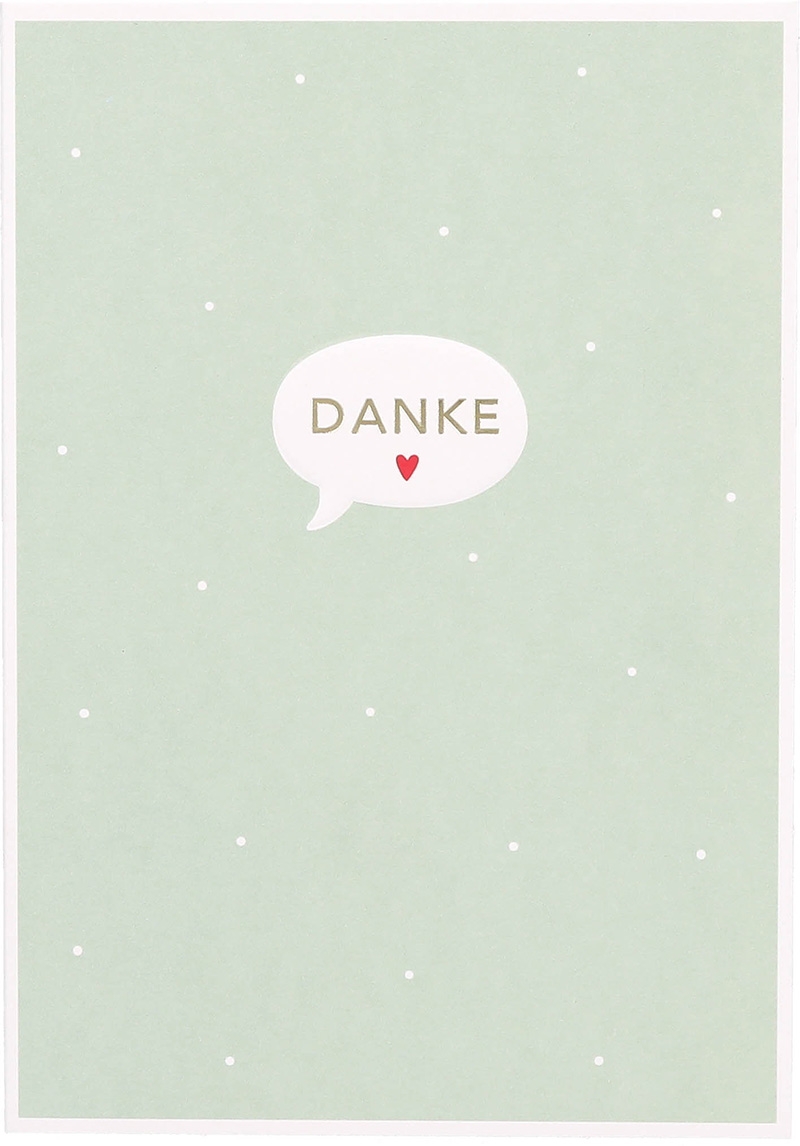 Besonders schön Klappkarte mit Naturpapier-Umschlag - 056 - "Danke"