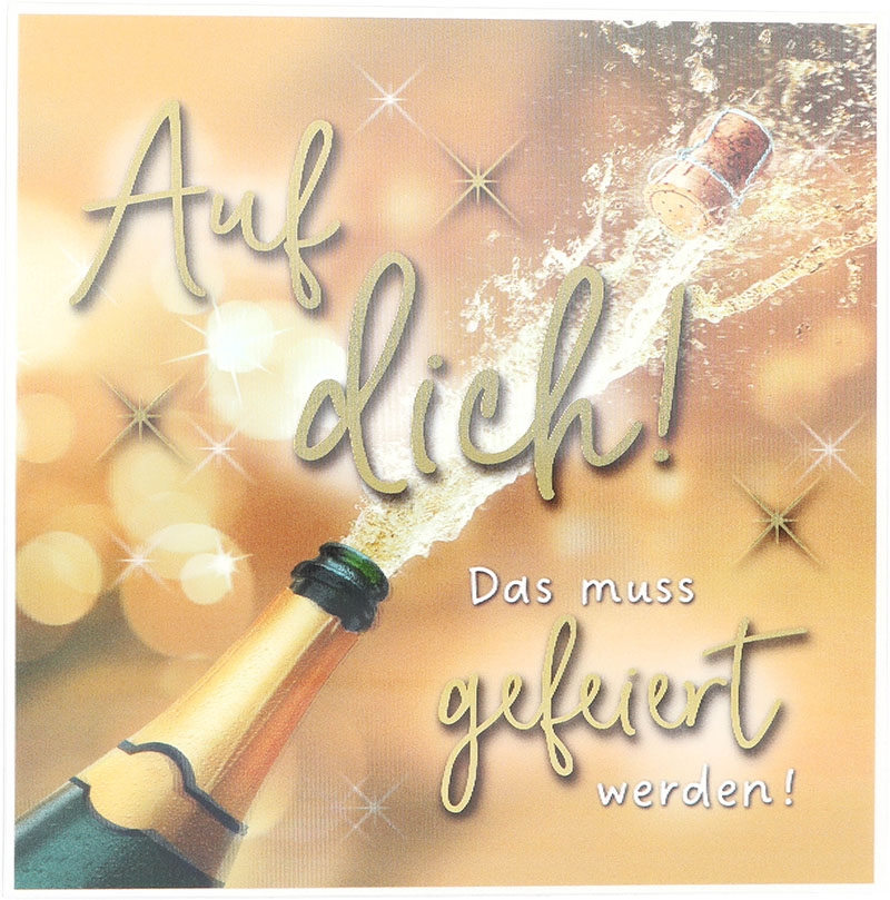 3D Musikkarte quadratisch - 010 - "Auf dich! Das muss gefeiert werden!"