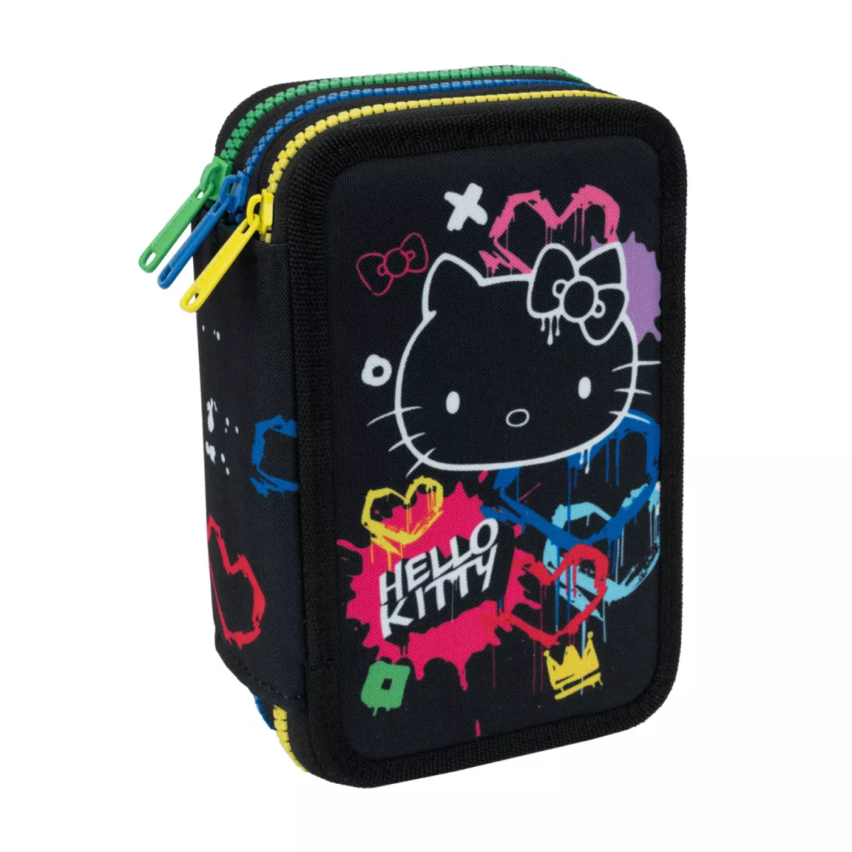 Coolpack JUMPER 3 gefülltes Etui Hello Kitty Graffiti – 3 Fächer, 48-teilig