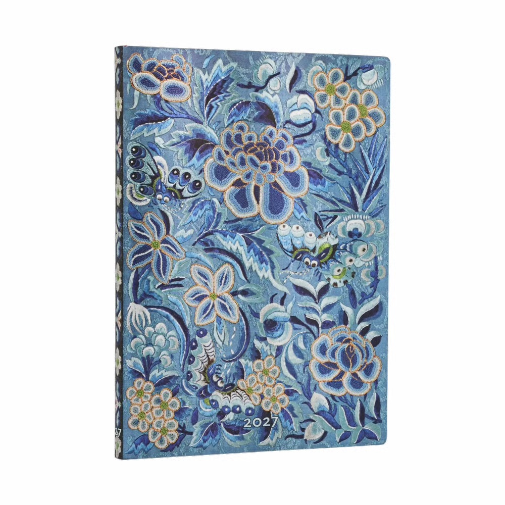 Paperblanks 2027 Blaue Weide Softcover Midi Horizontal 12-Monatskalender