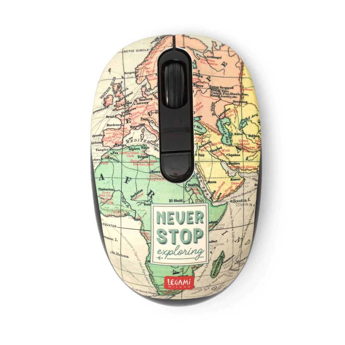 Legami - kabellose Maus - Wireless Mouse - Travel Map Legami - kabellose Maus - Wireless Mouse - Travel Map