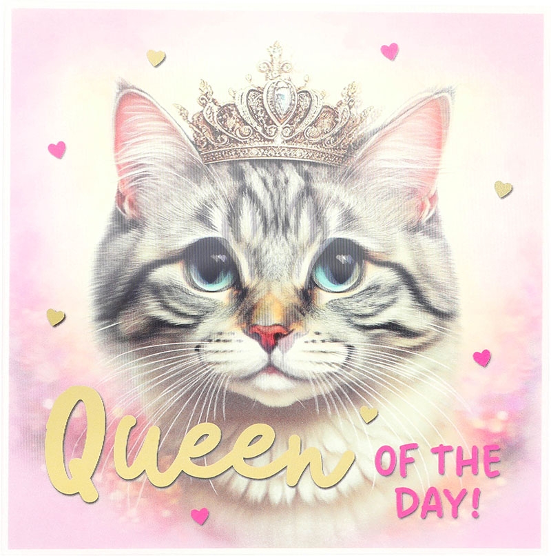 3D Musikkarte quadratisch - 039 - "Queen of the day!"