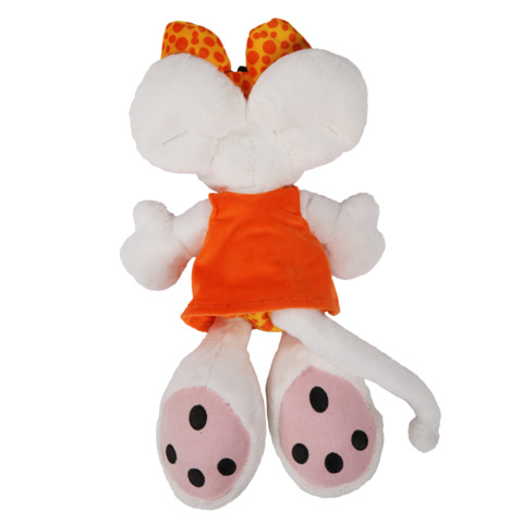 Diddl Plüschfigur Diddlina mit Kleid, 30 cm, orange