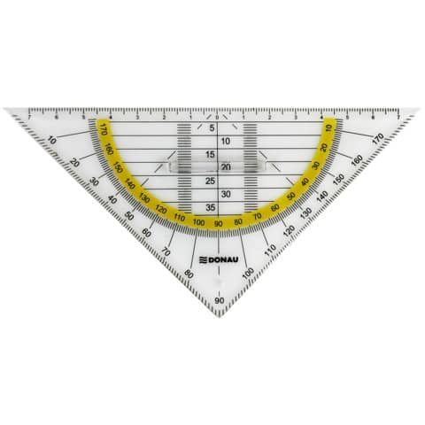 DONAU Geometriedreieck mit Griff, 16cm, Blister
