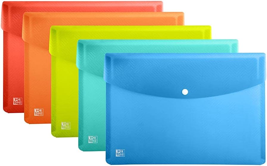 Oxford A5 PP Urban, Brieftasche, Umschlag, transparent, farbig sortiert