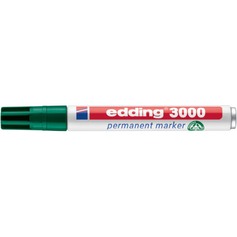 edding Permanentmarker 3000, Rundspitze, nachfüllbar, 1,5-3mm, grün