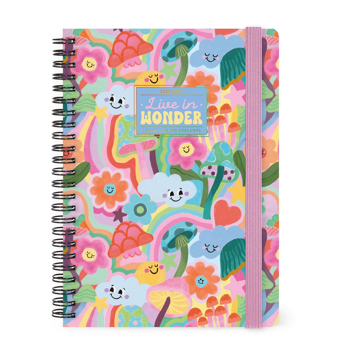 Legami 12-Month Spiral-Bound Weekly Diary Large „Mushrooms“ – 2027