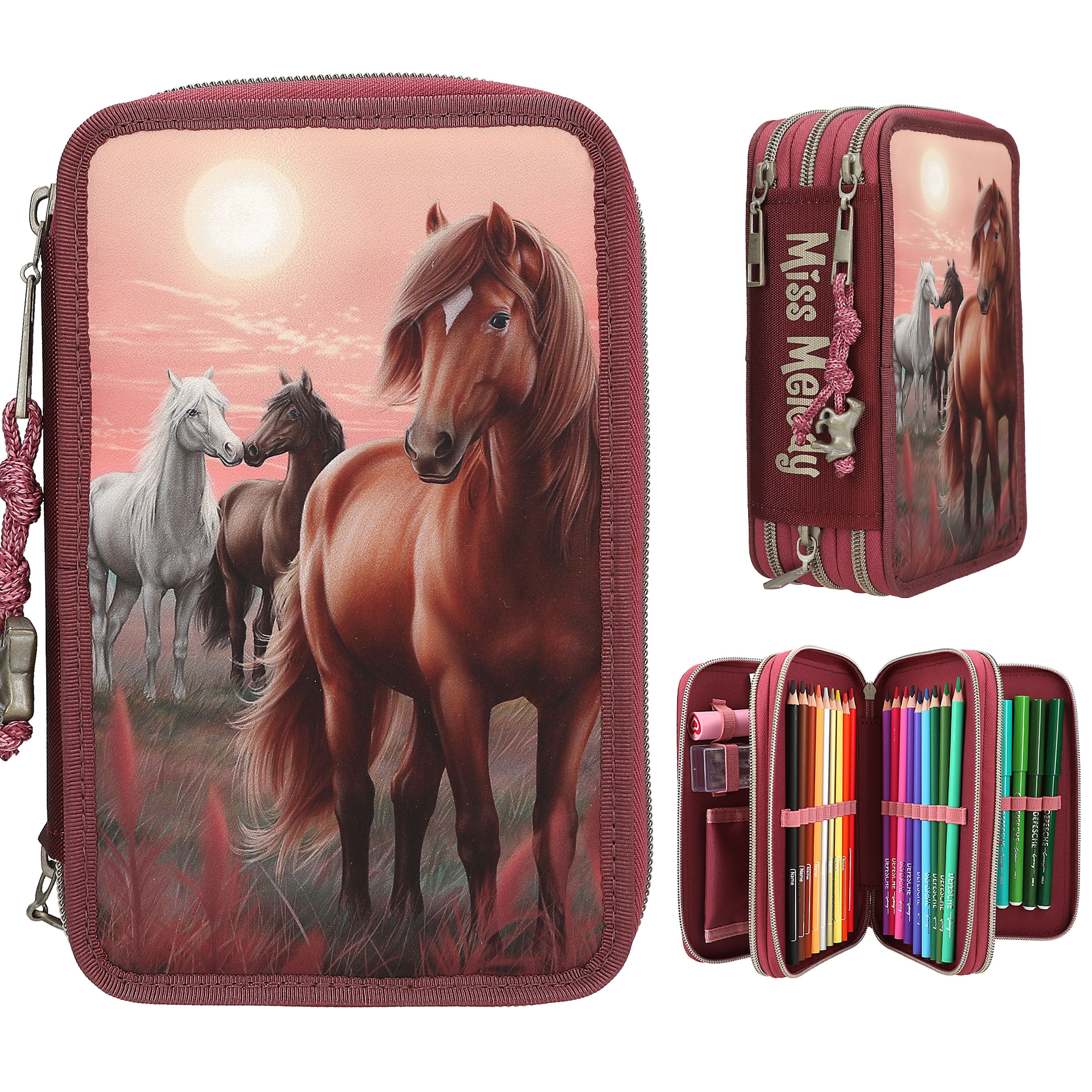 Miss Melody 3 Fach Federtasche DREAMLAND