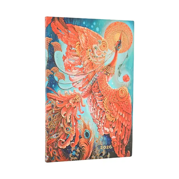 paperblanks Kalender 2026 - Feuervogel - Maxi - Horizontal - Flexi