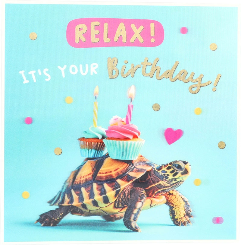 3D Musikkarte quadratisch - 035 - "Relax! It's your Birthday!"