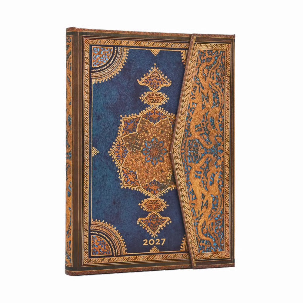 Paperblanks 2027 Safawidisch Indigo Hardcover Midi Vertikal 12-Monatskalender