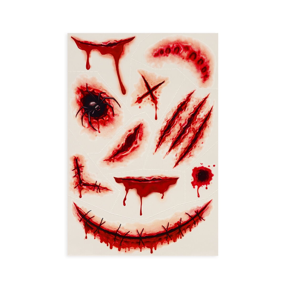 Legami Abziehtattoos für Gesicht und Körper - Narben - Halloween