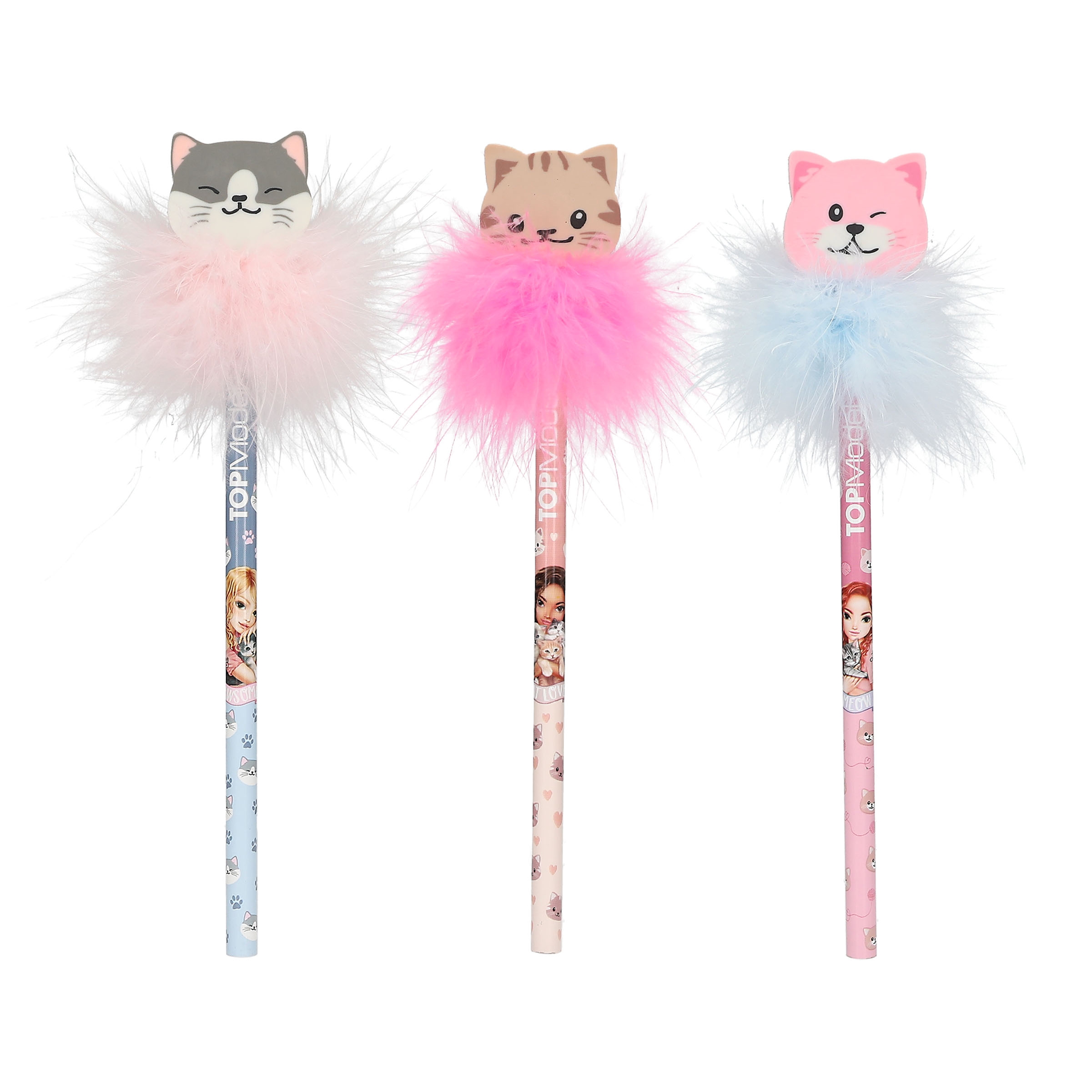 TOPModel Bleistift mit Radier-Topper CAT LOVE