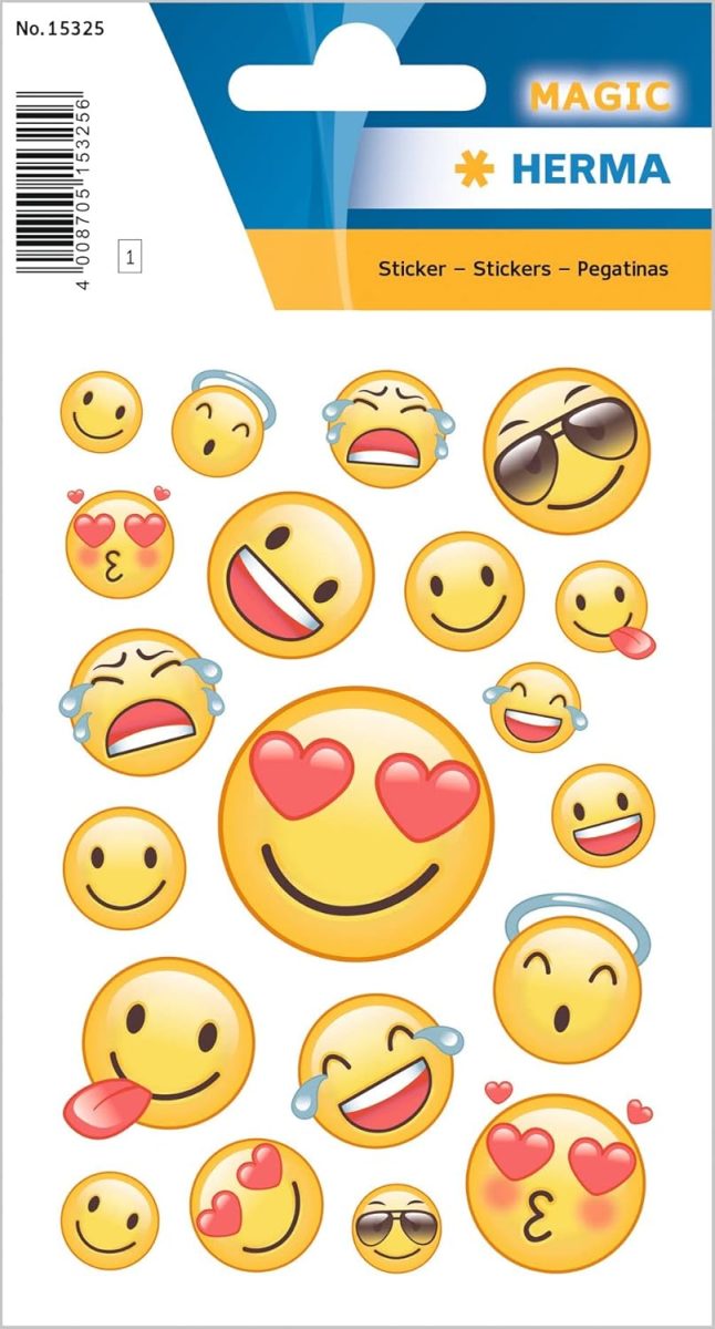 HERMA Magic Etiketten Smiley, Emoji - 19 Aufkleber - 15325