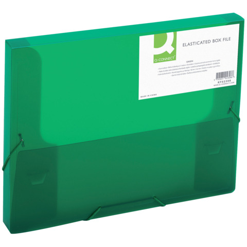 Q-CONNECT Heftbox, A4, 25mm, transluzent grün
