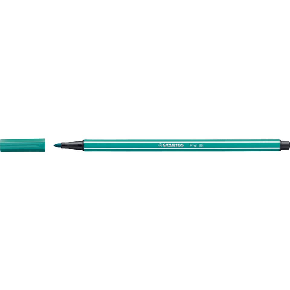 STABILO Filzstift Fasermaler Pen 68,  1mm, 68/51. Farbe: türkisblau