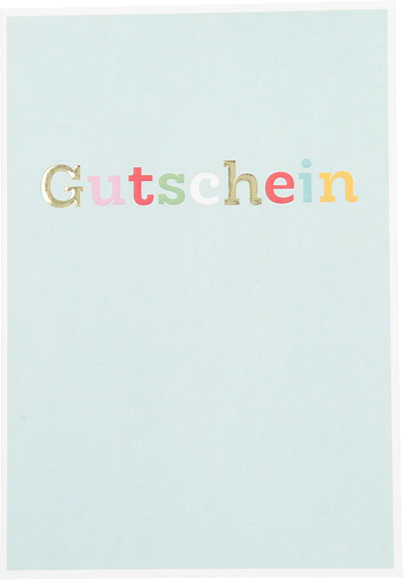 Besonders schön Klappkarte mit Naturpapier-Umschlag - 047 - "Gutschein"