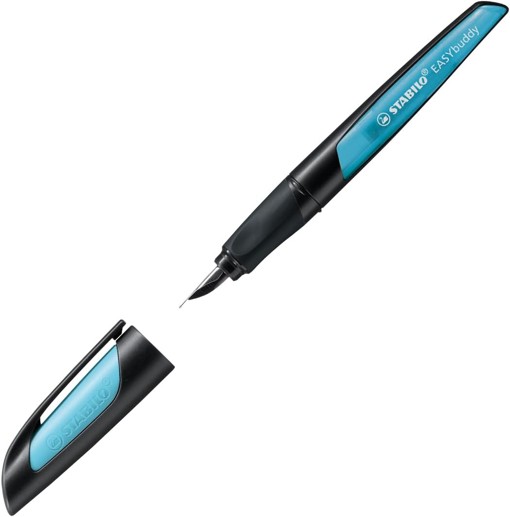 STABILO Schulfüller - Feder M, inkl. Patrone, schwarz/himmelblau